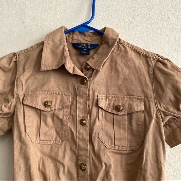 Ralph Lauren Belted Cotton Chino Shirtdress size 10 - Picture 8 of 13